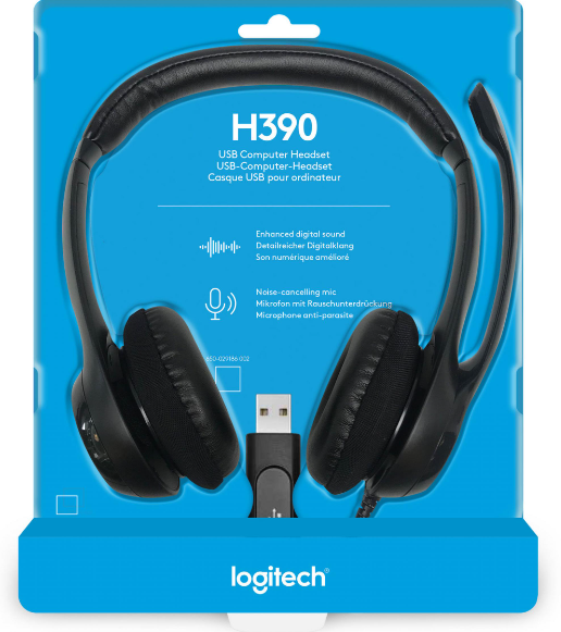 DIADEMA LOGITECH H390 USB 3.0 CON MICROFONO