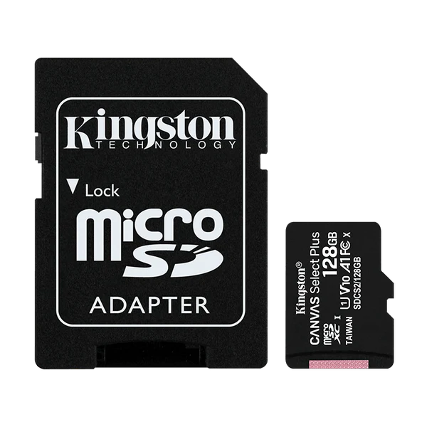 Memoria Micro SD 128GB Class 10 Kingston SDCS2/128GB con Adaptador