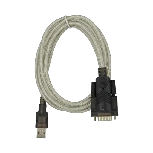[El Cable Convertidor USB a Serial RS232 permite transformar un puerto USB en un puerto RS232 DB9, facilitando la conexión y control de equipos industriales, routers, modems, instrumentos de medición, POS y dispositivos legacy que requieren comunicación serial.  Especificaciones:  Convertidor USB tipo A a serial RS232 DB9 directo (9 pines) Longitud: 1.8 metros Conector macho a macho Compatible con USB 1.1, 2.0 y 3.0 Color: Gris / Negro Garantía: 1 año Conector 1: USB 2.0 (Macho) Conector 2: Serial DB9 (Macho) Contenido del paquete: Convertidor  Características destacadas Permite comunicación RS232 estable y de bajo nivel. Compatible con equipos industriales, CNC, POS y routers. Instalación Plug & Play en la mayoría de sistemas operativos. Chipset FT232RL de alta compatibilidad y rápido reconocimiento. Soporta USB 1.1 / 2.0 / 3.0.] CONVERTIDOR USB A RS232 (SERIAL) XUE