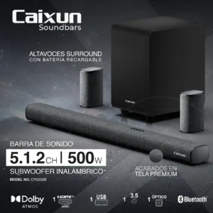 CP520SB Barra de sonido CAIXUN 500 W 5.1.1 Negro negro - Image 4