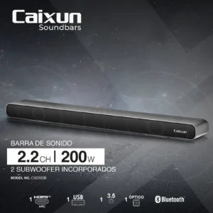 CS220SB Barra de Sonido Caixun 2.2 Canales 200W Negro - Image 5