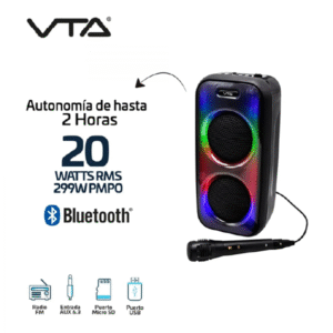 PARLANTE RECARGABLE FLAMA 20 WATTS CON MICROFONO ALAMBRICO - Image 3