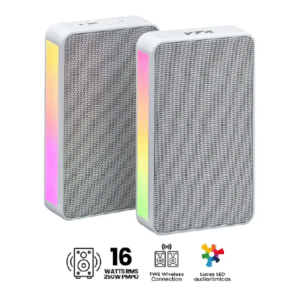 Set x 2 Parlantes VTA Inalambrico Bluetooth Drums 16W TWS Puerto Micro SDPuerto AuxiliarPuerto USB Blancos - Image 4